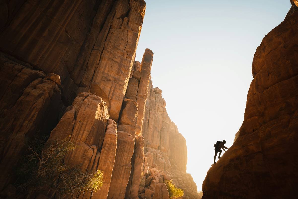 Amongst expansive red sands and spectacular sandstone rock formations, Hisma Desert – NEOM, Saudi Arabia | The NEOM Nature Reserve region is being designed to deliver protection and restoration of biodiversity across 95% of NEOM